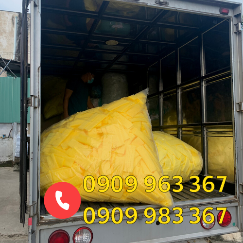 Cơ sở sản xuất bọc xốp trái cây giá rẻ tại TPHCM xốp lưới màu vàng