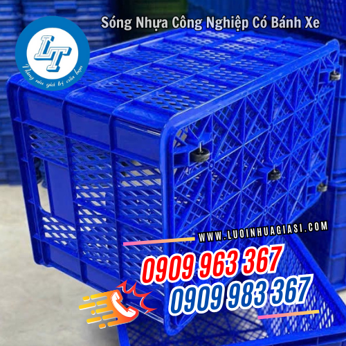 sóng nhựa công nghiệp có bánh xe tiện lợi sóng nhựa công nghiệp có bánh xe tiện lợi