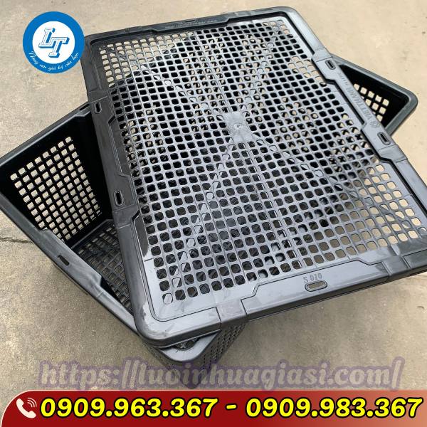 MUA RỖ NHỰA ĐÓNG XOÀI CÓ NẮP Ở ĐÂU GIÁ RẺ sọt nhựa đen có nắp