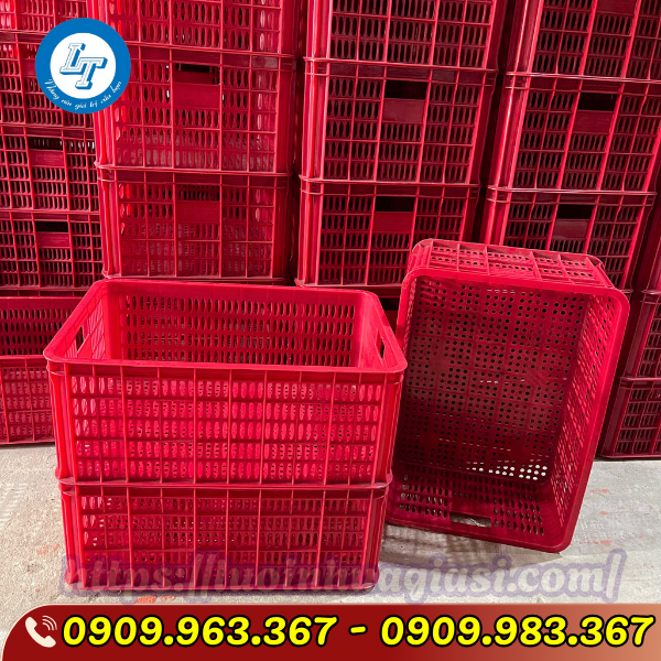 MUA RỖ NHỰA ĐÓNG XOÀI CÓ NẮP Ở ĐÂU GIÁ RẺ sóng nhựa hở màu đỏ