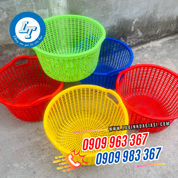 SỌT NHỰA TRÒN LỚN CÓ QUAI GIÁ BỎ SỈ SỌT NHỰA TRÒN NHIỀU MÀU