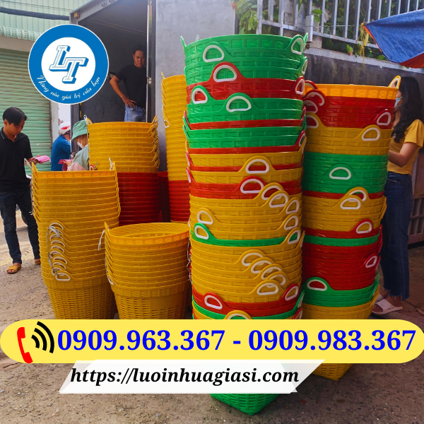 CUNG CẤP SỈ SỌT NHỰA TRÒN LỚN TPHCM sọt nhựa tròn nhiều màu