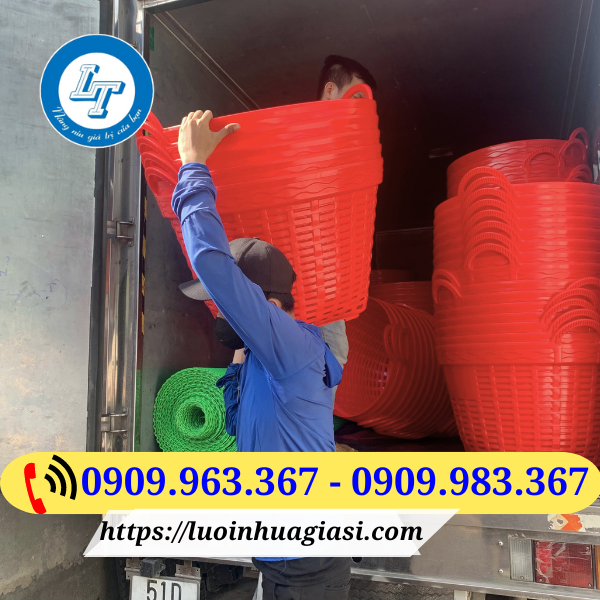 CUNG CẤP SỈ SỌT NHỰA TRÒN LỚN TPHCM sọt nhựa tròn đỏ