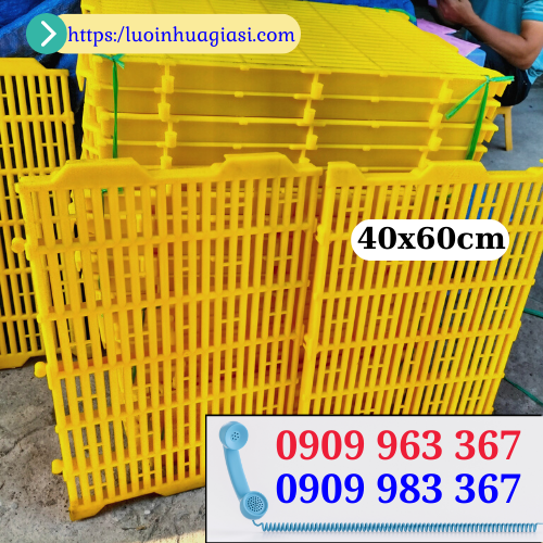 Cung cấp tấm nhựa lót sàn chăn nuôi giá rẻ HCM tấm nhựa lót sàn màu vàng 40x60cm