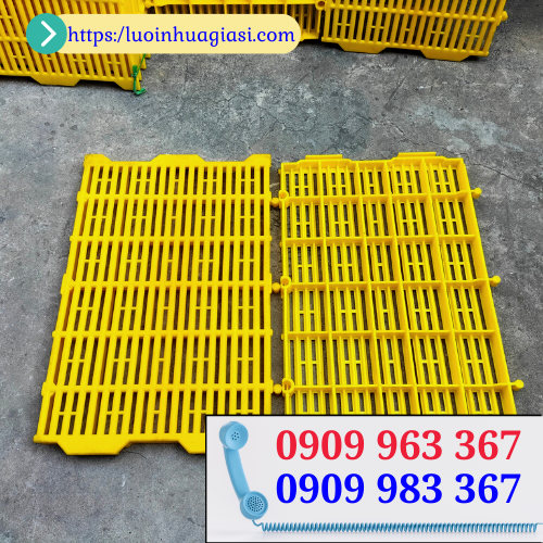 Nơi bán tấm nhựa lót sàn chăn nuôi giá rẻ loại 1 tấm nhựa lót sàn chăn nuôi màu vàng kích thước 40x60