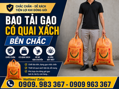 BAO, TÚI ĐỰNG GẠO CÓ QUAI XÁCH 5KG 10KG GIÁ SỈ TPHCM