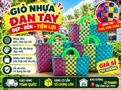 GIỎ NHỰA ĐAN TAY ĐỰNG HÀNG, ĐI CHỢ GIÁ XƯỞNG