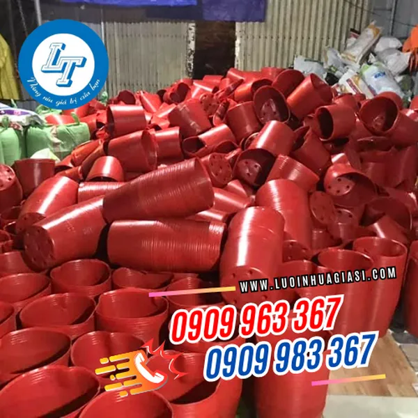 CHẬU NHỰA ĐỎ MỀM