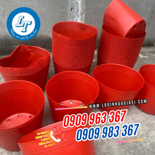 CHẬU NHỰA ĐỎ MỀM