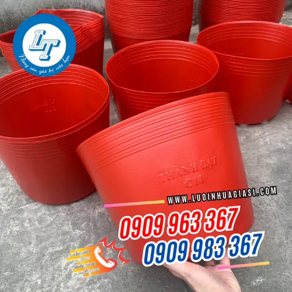 CHẬU NHỰA ĐỎ MỀM