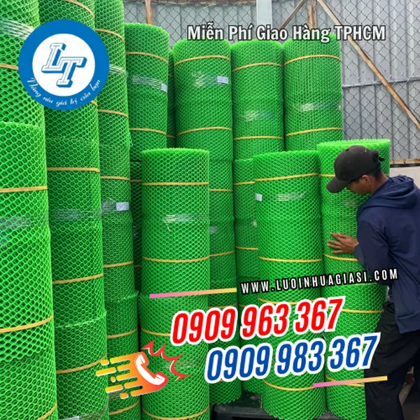 LƯỚI NHỰA MẮT CÁO MÀU XANH