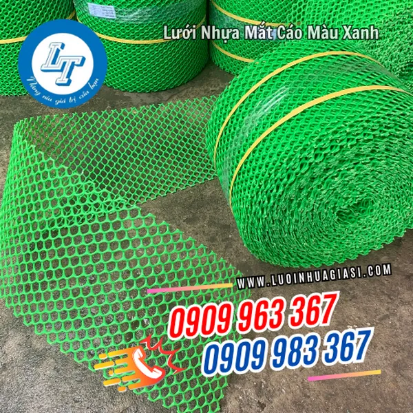 LƯỚI NHỰA MẮT CÁO MÀU XANH