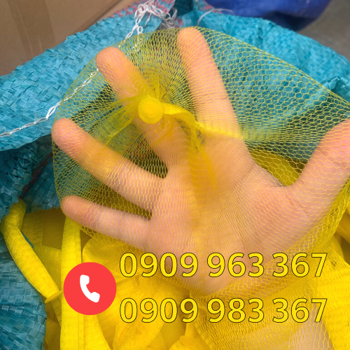 Túi lưới đựng trái cây mua ở đâu giá rẻ TPHCM túi lưới nhựa màu vàng