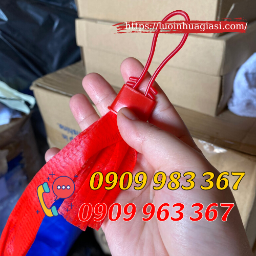 Túi lưới đóng hoa quả màu đỏ giá sỉ rẻ túi lưới nhựa màu đỏ