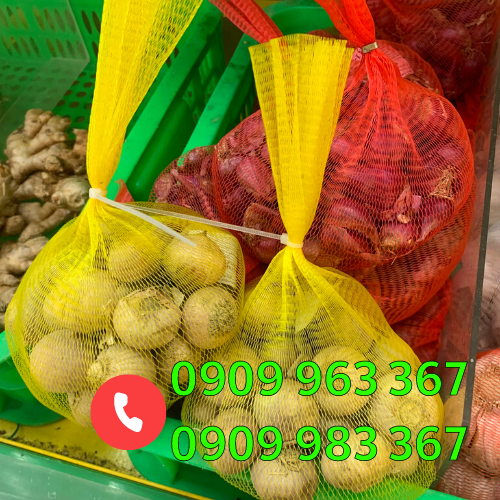 Túi lưới nhựa đựng nông sản, đồ khô giá rẻ túi lưới nhựa đựng hành tỏi nhiều màu