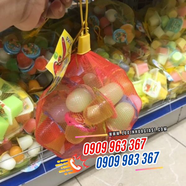 TÚI LƯỚI NHỰA ĐỰNG RAU CÂU, BÁNH KẸO TÚI LƯỚI NHỰA ĐỰNG RAU CÂU, BÁNH KẸO