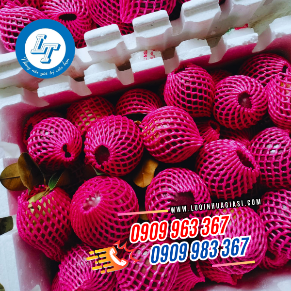 XƯỞNG CẮT NHUỘM XỐP LƯỚI BAO TRÁI CÂY GIÁ RẺ THEO YÊU CẦU xốp màu đỏ