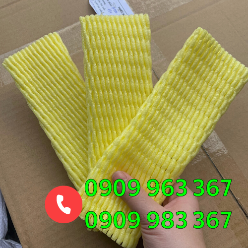 Nơi bán xốp bọc dưa lưới 22cm giá rẻ xốp lưới bao trái cây màu vàng