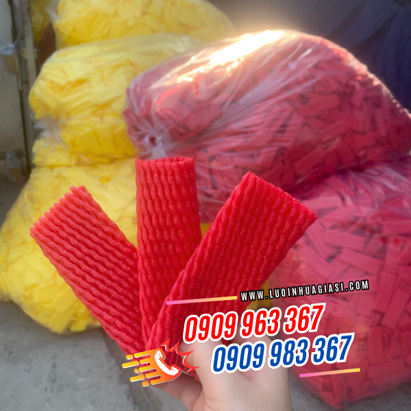 XỐP LƯỚI MÀU ĐỎ BAO TRÁI CÂY XỐP LƯỚI MÀU ĐỎ BAO TRÁI CÂY