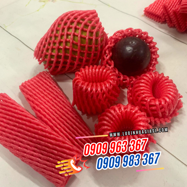 XỐP LƯỚI MÀU ĐỎ BAO TRÁI CÂY XỐP LƯỚI BỌC VÚ SỮA