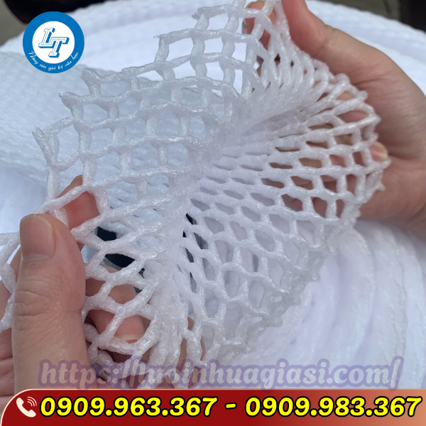 XỐP LƯỚI BAO TRÁI NGUYÊN CUỘN 5KG ĐỦ MÀU GIÁ SỈ xốp lưới màu trắng
