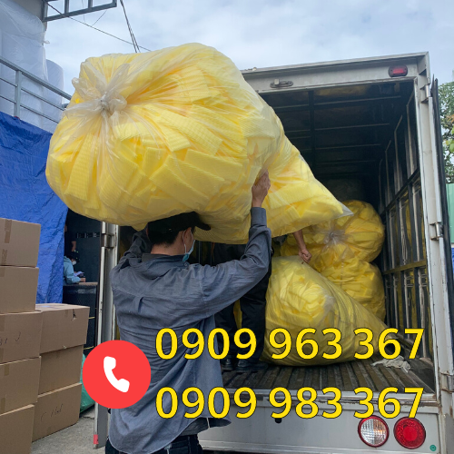 Xốp lưới bọc trái cây giá rẻ nhất TPHCM xốp lưới bao trái màu vàng