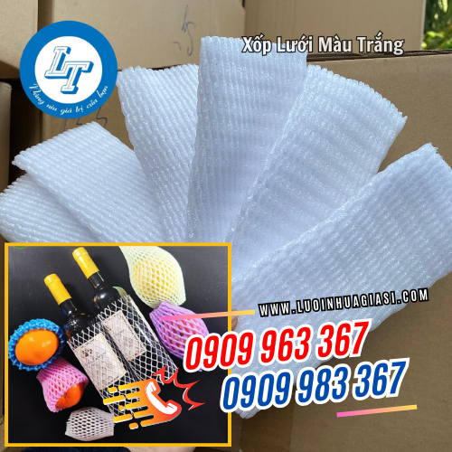 xốp lưới màu trắng bọc chai lọ sứ thủy tinh xốp lưới màu trắng bọc chai lọ sứ thủy tinh