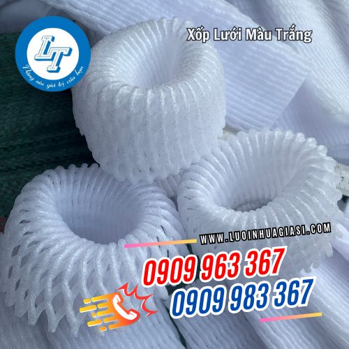 xốp lưới màu trắng bọc trái cây xốp lưới màu trắng bọc trái cây