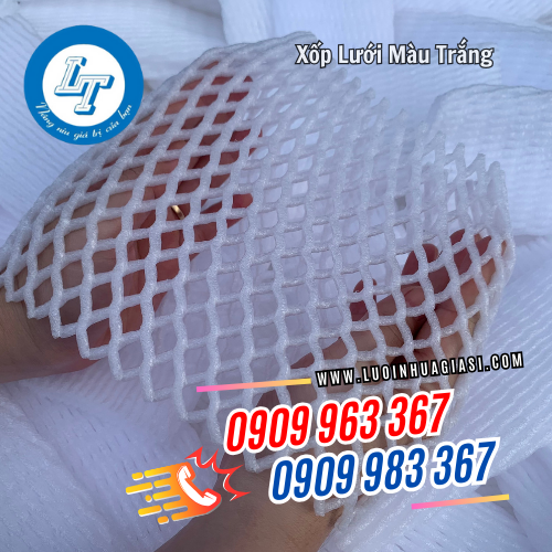 xốp lưới màu trắng có độ thông thoáng tốt xốp lưới màu trắng có độ thông thoáng tốt