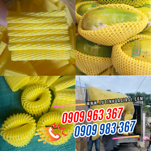 XỐP LƯỚI BỌC TRÁI CÂY MÀU VÀNG GIÁ RẺ SẴN KHO xốp lưới màu vàng