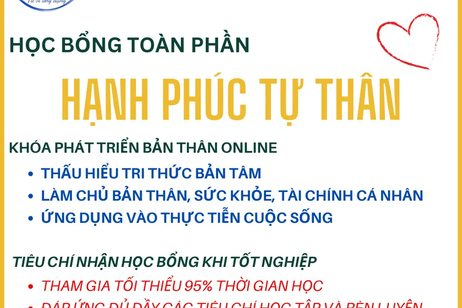 Học bổng HẠNH PHÚC TỰ THÂN - Phép Màu Từ Tâm Felix