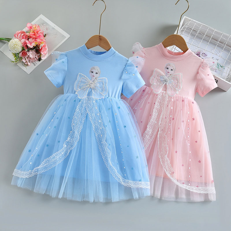 Mua DIYIWEI Váy mùa hè cho bé gái Váy công chúa màu xanh lá cây cho trẻ em  Váy sinh nhật cao cấp cho người dẫn chương trình piano - 198 Hồng -