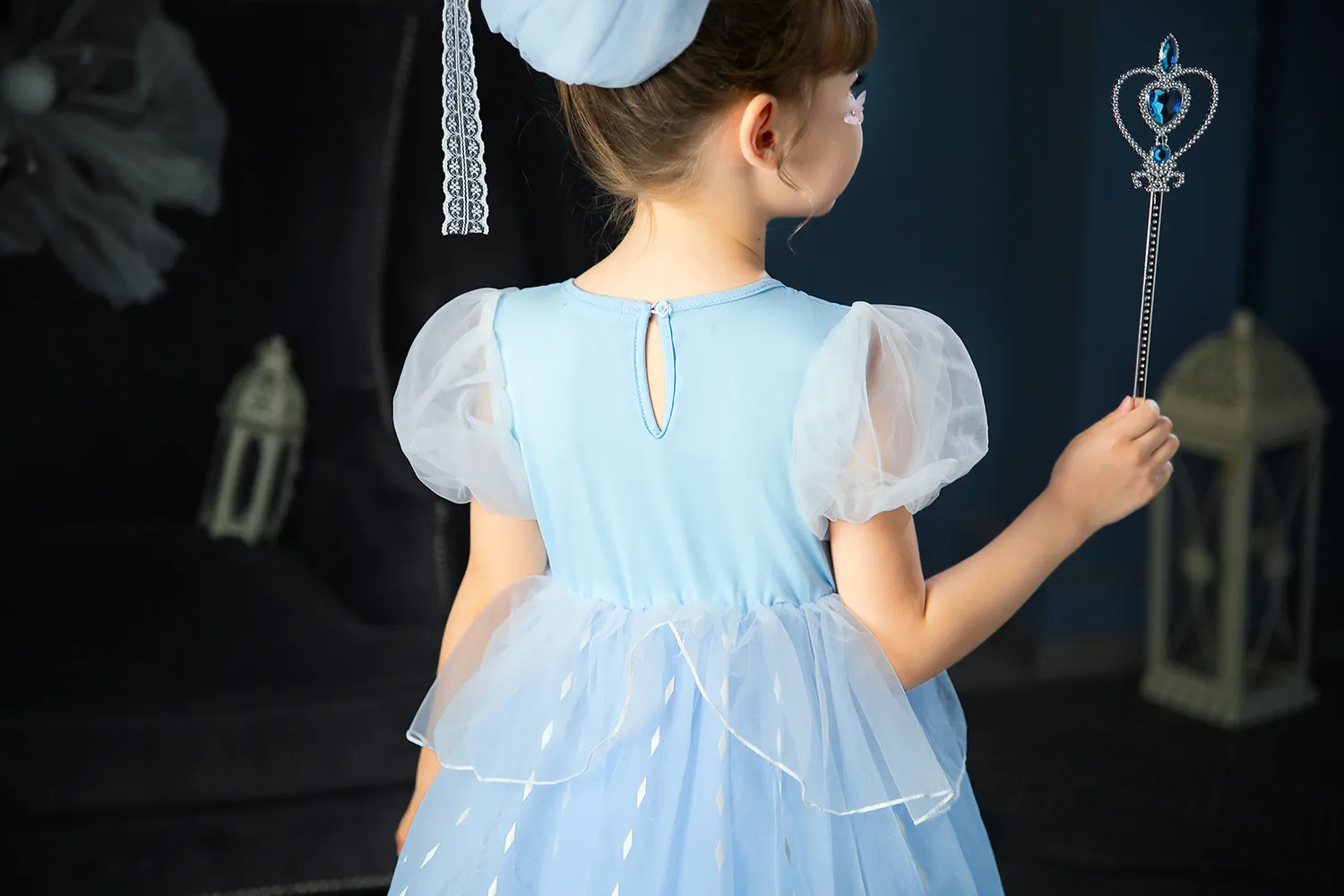 Đầm váy công chúa Elsa cho bé gái màu xanh ngọc - kèm tà - mẫu mới 2021 |  Lazada.vn