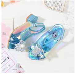 Giày công chúa Elsa cao gót cho bé gái mẫu đính đá siêu xinh