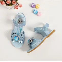 Giày sandal bé gái Elsa quai hậu cho bé đi học đi chơi