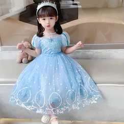 Đầm công chúa bé gái Elsa mẫu mới 2023 kèm tà dài siêu xinh
