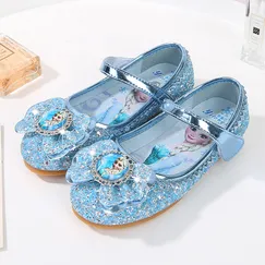 Giày búp bê công chúa Elsa cho bé gái 2-8 tuổi đính nơ elsa