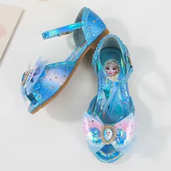 Giày công chúa Elsa mẫu mới 2023 cho bé gái 2-9 tuổi kiểu dáng sandal đi học, đi chơi