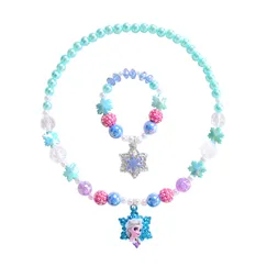 Set bộ trang sức 2 món phụ kiện công chúa Elsa Frozen vòng cổ vòng tay cho bé