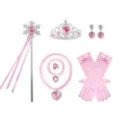 Set phụ kiện công chúa Elsa nhiều món vương miện, gậy phép, trang sức và găng tay