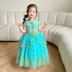Váy công chúa Jesmine cho bé gái 3-9 tuổi hóa trang - Aladdin và cây đèn thần