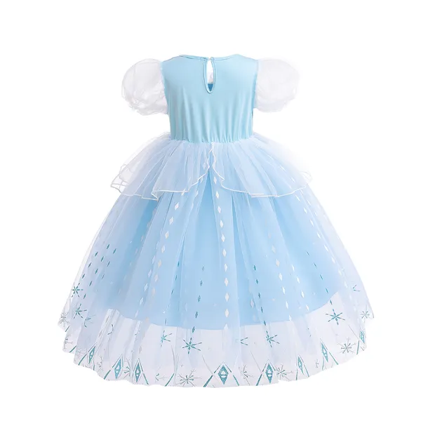 Váy công chúa Elsa màu xanh cho bé gái 3-9 tuổi - Mẫu mới Frozen 2