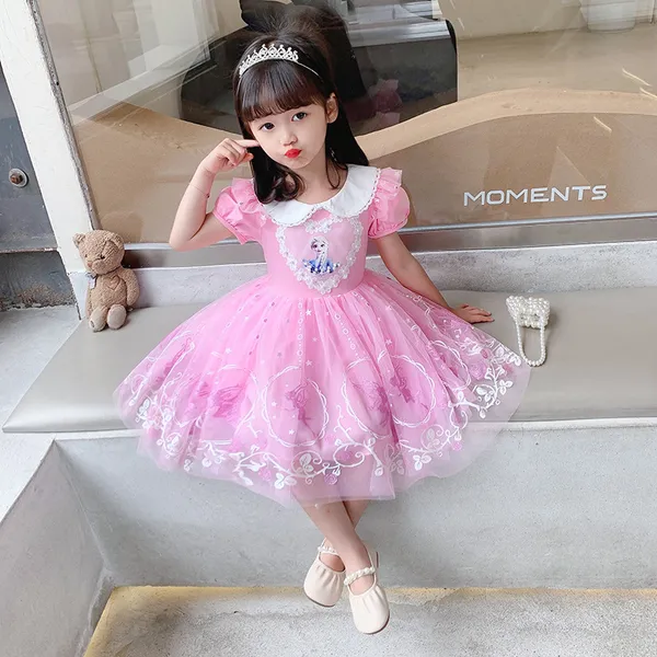 Váy elsa cho bé gái 3-9 tuổi xinh xắn với họa tiết công chúa elsa