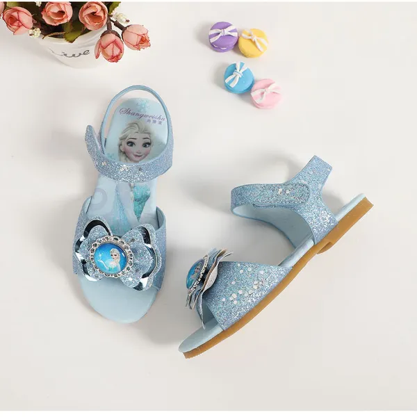 Giày sandal bé gái Elsa quai hậu cho bé đi học đi chơi