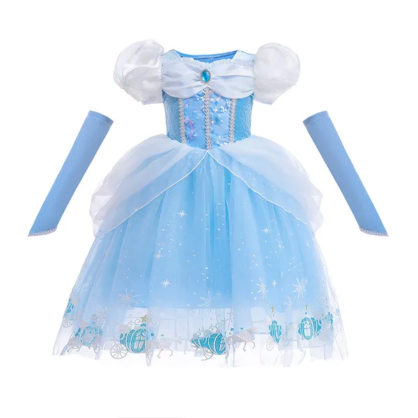Đầm công chúa Elsa, váy cô bé lọ lem Cinderella cho bé gái 3-9 tuổi mẫu mới 2023
