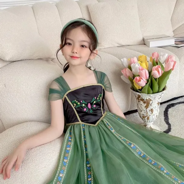 Váy công chúa Anna Elsa - Frozen cho bé gái 3-9 tuổi mẫu mới chất liệu vải mềm mại