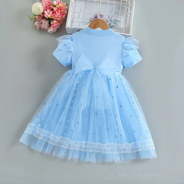Váy đầm công chúa Elsa dễ thương cho bé gái 3-8 tuổi