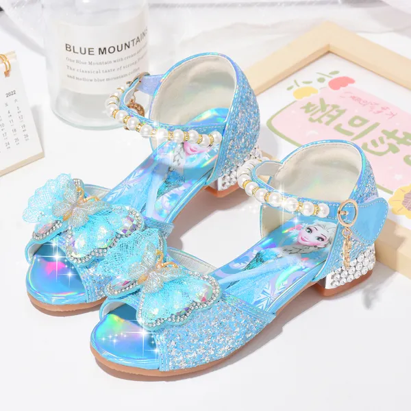 Giày công chúa Elsa cao gót cho bé gái 3-7 tuổi - mẫu mới 2024