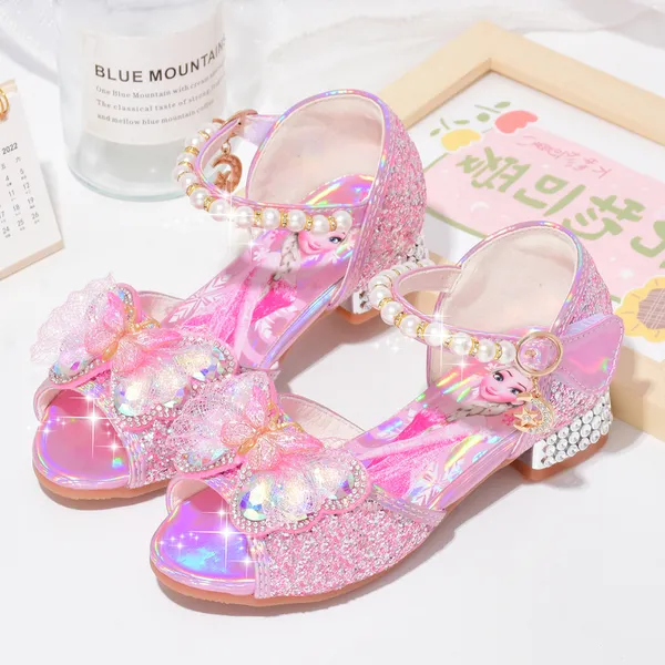 Giày công chúa Elsa cao gót cho bé gái 3-7 tuổi - mẫu mới 2024