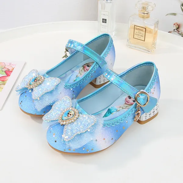 Giày có gót công chúa Elsa cho bé 3-9 tuổi đi tiệc, đi chơi
